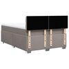 vidaXL Boxspringbett mit Matratze Taupe 160x200 cm Stoff