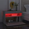 vidaXL Nachttische mit LED-Leuchten 2 Stk. Betongrau 60x35x40 cm