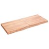 vidaXL Tischplatte Hellbraun 120x50x(2-6)cm Massivholz Eiche Behandelt