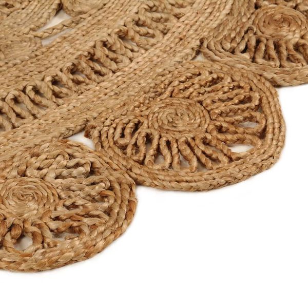 vidaXL Teppich Jute Handgeflochten 150 cm Rund