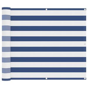vidaXL Balkonsichtschutz Blau und Wei&szlig; 90 x 200 cm