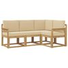 vidaXL Outdoor-Sofagarnitur 4 Stk. Wei&szlig; und Beige