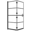 vidaXL Faltbare Duschkabine ESG 120x140 cm Schwarz