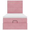 vidaXL Ottoman-Bett mit Matratzen Rosa 90x190 cm Samt