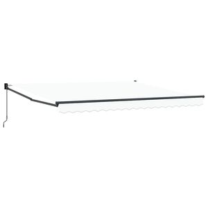 vidaXL Einziehbare Markise Wei&szlig; 400 x 300 cm Polyester und Aluminium