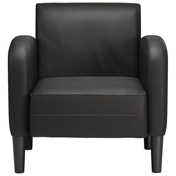 vidaXL Sessel mit Armlehnen Schwarz 54 cm Kunstleder