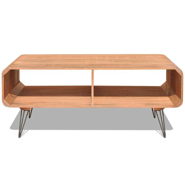 vidaXL Couchtisch 90&times;55,5&times;38,5 cm Massivholz Paulownia Braun