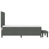 vidaXL Boxspringbett mit Matratze Dunkelgrau 90 x 200 cm Stoff