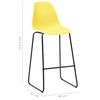 vidaXL 3-tlg. Bar-Set Kunststoff Gelb