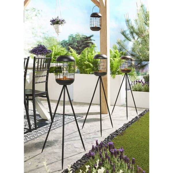 Luxform LED-Garten-Solarleuchte Lighthouse mit Stativ Kupfern Schwarz