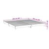 vidaXL Bettgestell Hochglanz-Wei&szlig; 200x200 cm Holzwerkstoff