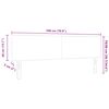 vidaXL LED Kopfteil mit LED-Lichtleisten Hellgrau 180 cm Polyester