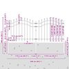 vidaXL Gartenzaun Wei&szlig; 240 x 140 cm Pulverbeschichteter Stahl