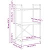vidaXL B&uuml;cherregal Sonoma-Eiche 56 x 34 x 96 cm Holzwerkstoff