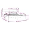 vidaXL Massivholzbett Kiefer 150x200 cm