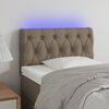 vidaXL LED Kopfteil Taupe 80x7x78/88 cm Stoff