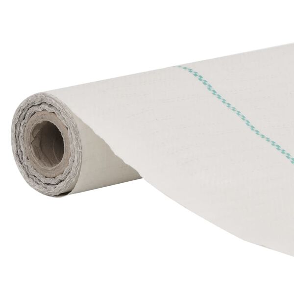 vidaXL Unkrautvlies Wei&szlig; 2x5 m PP