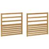 vidaXL Armlehnenmodul 2 pcs Wei&szlig; 79 x 4 x 73 cm Massivholz Akazie