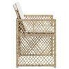 vidaXL Gartenst&uuml;hle mit Kissen 4 Stk. Beige Poly Rattan