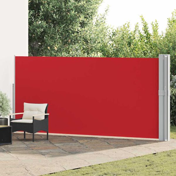 vidaXL Ausziehbare Seitenmarkise 170x1200 cm Rot