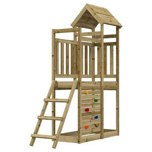 vidaXL Spielturm Braun Massives impr&auml;gniertes Holz