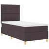 vidaXL LED Boxspringbett mit Matratze Dunkelbraun 80 x 200 cm Stoff