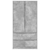 vidaXL Schrank mit Speicher Betongrau 79,5 x 49 x 156 cm Holzwerkstoff