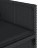 vidaXL 17-tlg. Garten-Essgruppe mit Kissen Schwarz Poly Rattan