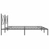 vidaXL Bettgestell mit Kopfteil Metall Schwarz 193x203 cm
