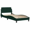 vidaXL Bett mit Matratze "Hanko" Dunkelgr&uuml;n 90x190 cm Samt