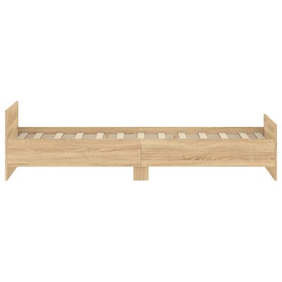 vidaXL Bettgestell Sonoma-Eiche 100x200 cm Holzwerkstoff