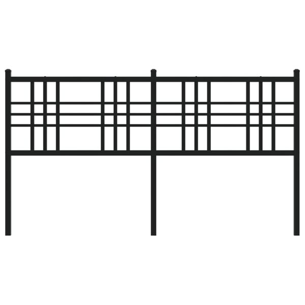 vidaXL Ersatz-Kopfteil Metall Schwarz 160 cm