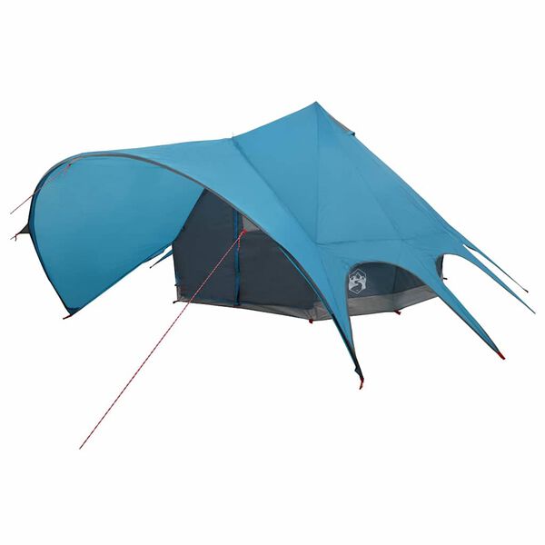 vidaXL Teepee Zelt mit Dach Blau und Grau 600 x 600 x 347 cm