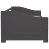 vidaXL Tagesbett 3-Sitzer Dunkelgrau Massivholz Kiefer 90x200 cm
