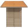 vidaXL Gartentisch mit Akazienholz-Platte 190x80x74 cm Poly Rattan