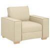 vidaXL Sofa Stuhl Creme 60 cm Stoff