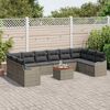vidaXL Garten-Sofa-Set 11 pcs Grau Poly Rattan