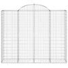 vidaXL Gabionen mit Hochbogen 30Stk. 200x50x160/180cm Verzinktes Eisen