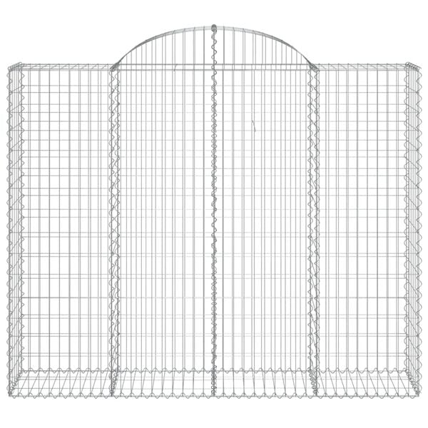 vidaXL Gabionen mit Hochbogen 30Stk. 200x50x160/180cm Verzinktes Eisen