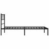 vidaXL Bettgestell mit Kopfteil Metall Schwarz 100x200 cm