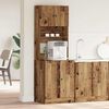 vidaXL K&uuml;chenbuffet mit Regal mit T&uuml;r 2 pcs Altholz 60 x 50 x 180 cm