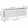 vidaXL Gartentruhe mit Rollen 150x50x58 cm Massivholz Akazie