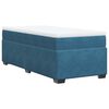vidaXL Boxspringbett mit Matratze Dunkelblau 80x200 cm Samt