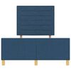 vidaXL Bettgestell mit Kopfteil Blau 120 x 190 cm Stoff