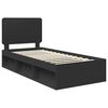 vidaXL Bettrahmen Schwarz 90 x 200 cm Massives Kiefernholz
