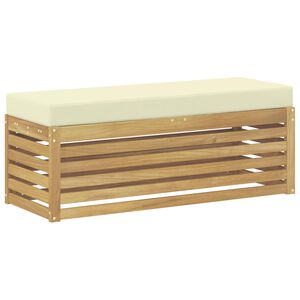 vidaXL Outdoor-Sofagarnitur Wei&szlig; und Creme 115 x 43 x 45 cm
