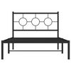 vidaXL Bettgestell mit Kopfteil Metall Schwarz 107x203 cm