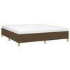 vidaXL Bettgestell ohne Matratze Dunkelbraun 180x200 cm Stoff