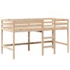 vidaXL Hochbett mit Leiter und Dach 90x200 cm Massivholz Kiefer