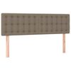 vidaXL Boxspringbett mit Matratze Taupe 140x200 cm Stoff